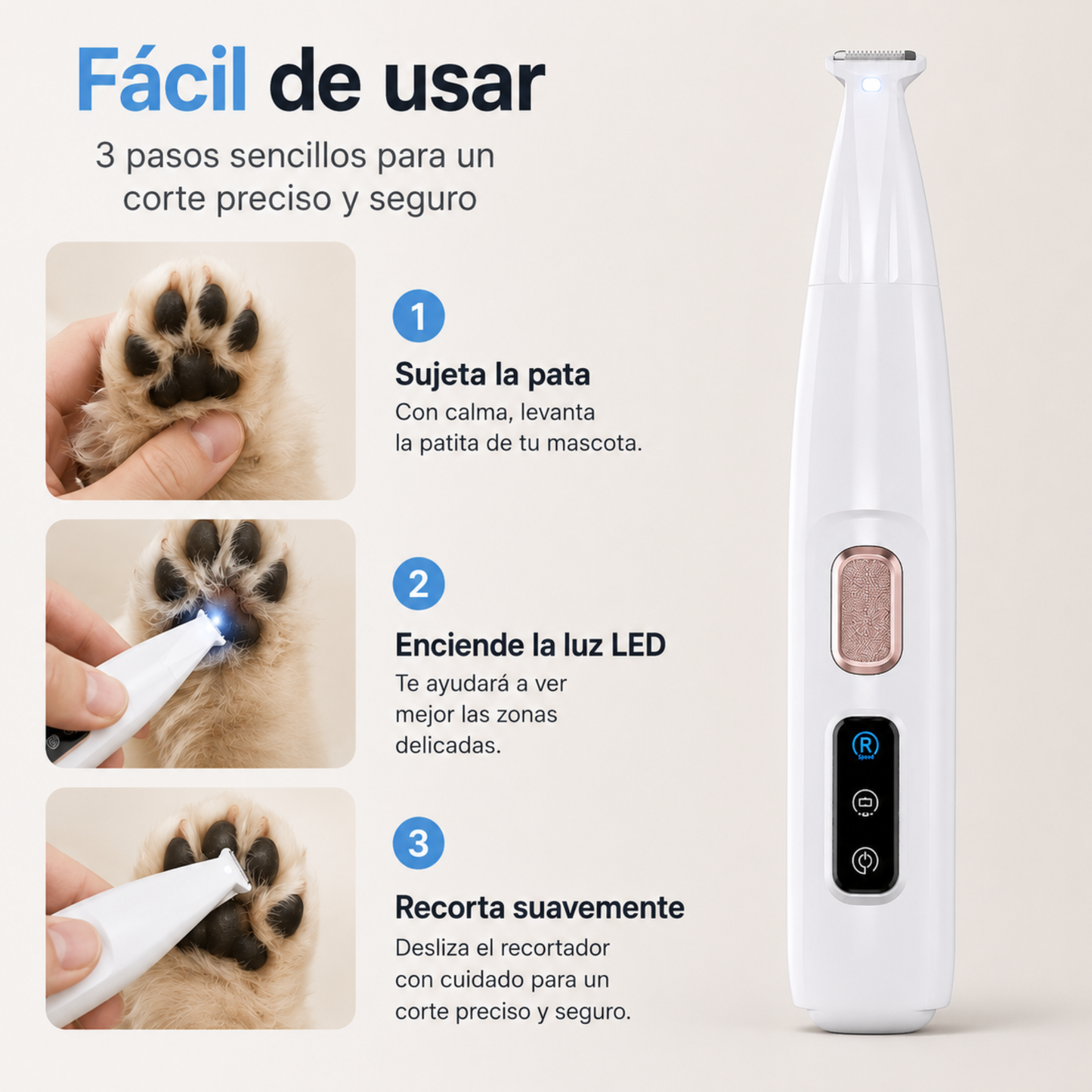 Recortadora LED para Mascotas